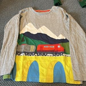 Mini boden boys train jersey. Size 10
